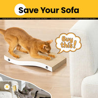 Cat Scratcher, Durable Scratch Pad - White / M: 15.7" - 1 Pack - image 2