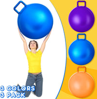 Lewtemi 3 Pcs 29" Hopper Ball Handle, Gradient Red - 29" / Orange, Blue, Purple - image 3