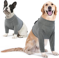 IDOMIK Dog Recovery Suit, Dog Surgery Recovery Suit Front Legs, Comfy Joint Leg Sleeves After Surgery, Elbow Braces Protector for Leg Injuries & Joint Pain, Cone Collar Alternatives,Grey,S