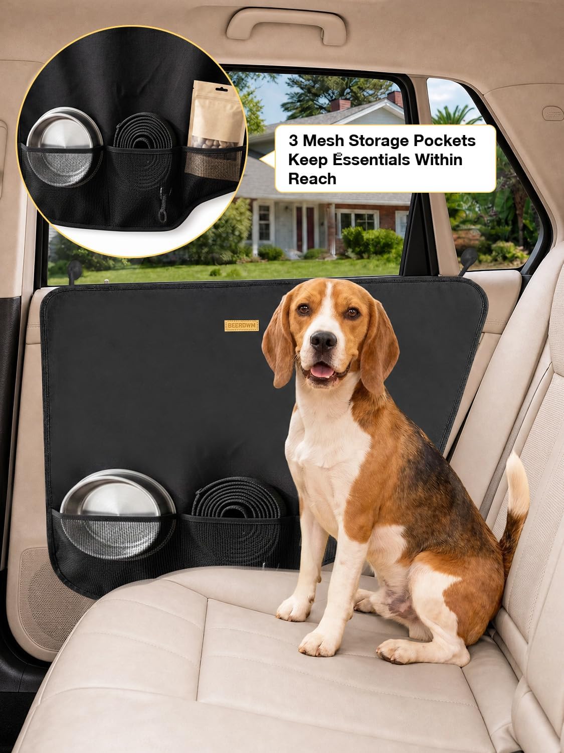 2 Packs Dog Car Travel Accessories - Black-A - image 3