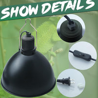 LUCKY HERP Aluminum 5.5inch Shallow Dome Reptile Light Fixture - Dome Reptile Light Fixture / 8.1 inch Non-Adjustable - image 4