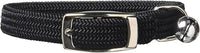 Kool Kat Elastic Cat Safety Collar with Bell, Black, 8"