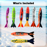 Leislam 16 piece pool diving toys with dive rings, dive sticks, dive gems and storage bag - view 15