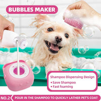Bath Grooming Kit for Pets, Hair Brush Set with Towel - 6-Bath-Pink - image 3
