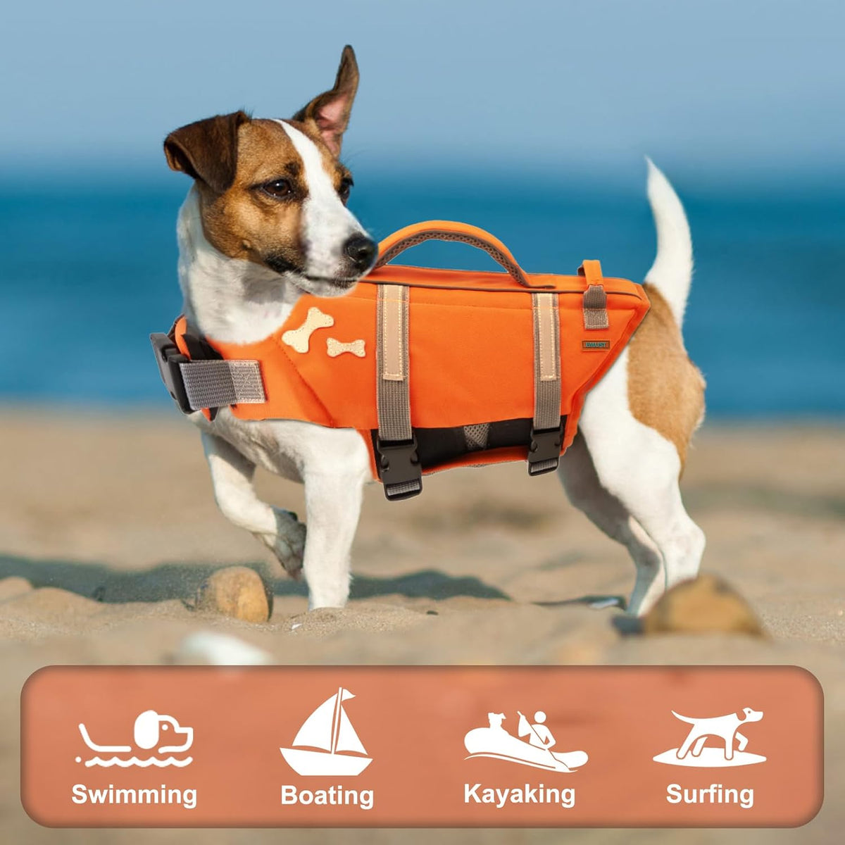 EMUST Dog Life Jacket, Waterproof, Breathable - XL / NewOrange - image 3