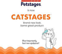 Catstages OrkaKat Wiggle Worm Cat Chew Toy – Catnip Dental Toy for Kittens and Cats, Orange Rubber with Ridges