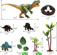 26 PCS Dinosaur Cake Toppers With Dinosaur Eggs Leaves Trees Cake - image 2