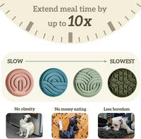 OHMO Slow Feeder Dog Bowl, 5.9" Lick Mat for Dogs, Tree of Life - Camo Green / Diamond-M(7.3“) - image 3