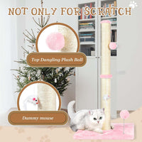 ANWA 32" Tall Sisal Cat Scratching Posts Tree for Indoor Cats Adults - Basic Cat Post Pink - image 4