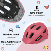 OUWOER toddler and kids bike helmet with vents and adjustable dial - view 14