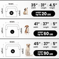 Calming Extra Large Dog Couch Bed for Dogs, 45 x 37 inch Waterproof Removable Pet Mat Couch Cover for Furniture Protector, Non-Slip Fluffy Pelsbarn Dog Bed for Couch, Sofa, Car - Tie-Dye Grey