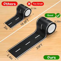 Piokio Road Tape for Kids, Race Car Party Decor - Piokio Road / 2 rolls - image 2