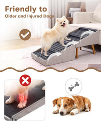 17" H Split Ottoman Dog Ramp for Couch - 17.13" H- Apricot - image 4