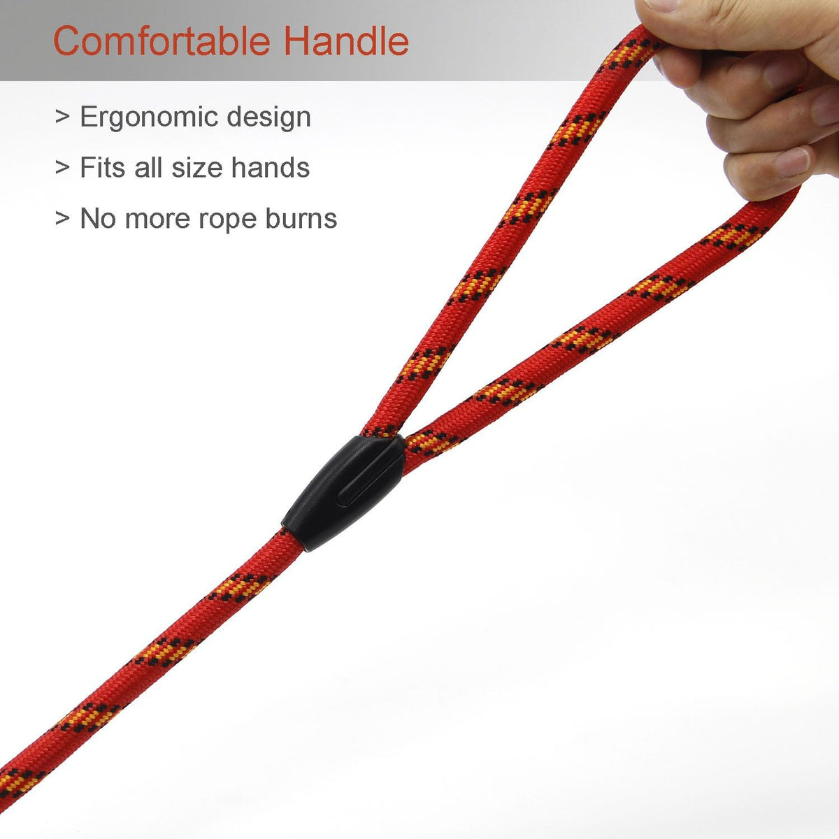 Dog Rope Leash, Dog Training Leash for 10-80 lb - Red - image 4