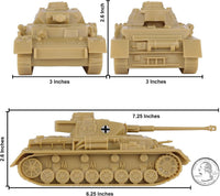 BMC Classic Toy Soldiers WW2 German Panzer IV tank in charcoal gray plastic - view 14