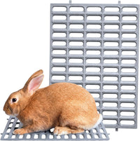 Premium Plastic Rabbit Cage Mats, 15x10 Mat - 15"L x 10"W / Gray