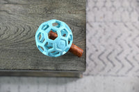 JW Pet HOL-ee Roller Dog Puzzle Ball, Large 5.5in - Blue / Medium - image 4