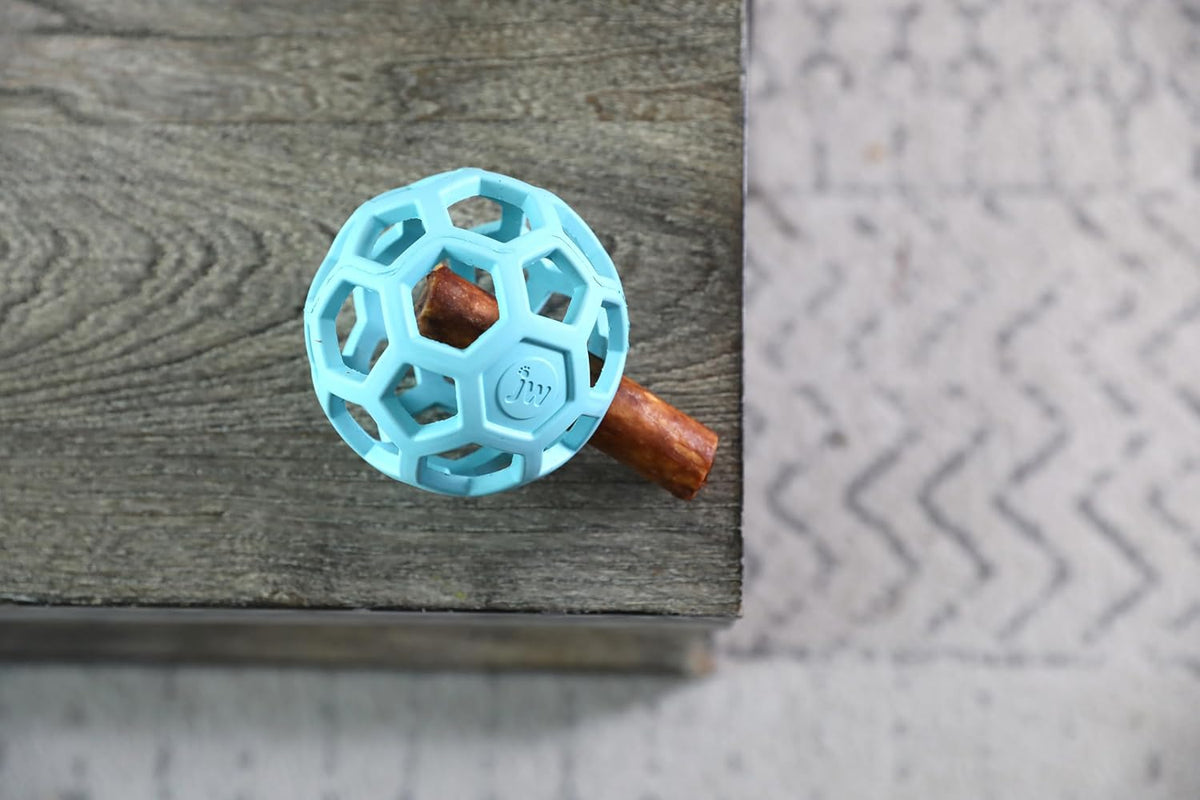 JW Pet HOL-ee Roller Dog Puzzle Ball, Large 5.5in - Blue / Medium - image 4