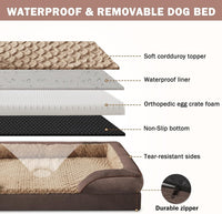 Orthopedic Dog Beds Large Sized - Dark Brown / L (35"x 25"x 6.5") - image 4