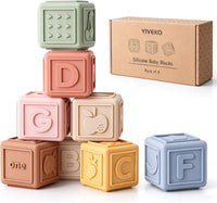 Baby Blocks Stacking for Babies Silicone Soft Building Blocks - Gentle