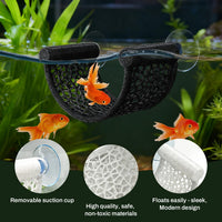 Betta Fish Hammock, White Floating Resting Leaf with Suction Cup - black - image 2