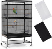 Large Bird Cage Seed Cather - Black & White