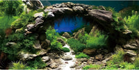 24x16 in Arch Stone Aquarium Backdrop Aquatic Plant Fish Tank - 36x20in/90x50cm
