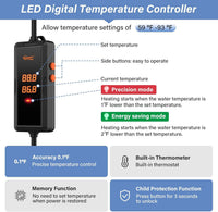 hygger 200w Aquarium Heater - 500W (for 75-130 gallon) - image 2