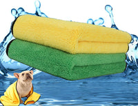 2 Pack Dog Towels Super Absorbent Pet Bath Towel Microfiber Dog - 2 x Medium