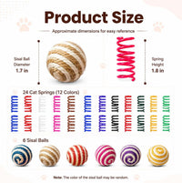 Cat Toys for Indoor Cats, 20 Packs Cat Toys Balls – Essentials for Cats - Sisal Balls 30Pcs - image 3