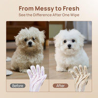 HICC PET Cleaning Glove Wipes PRO for Dogs & Cats - Unscented / 20PCS - image 3