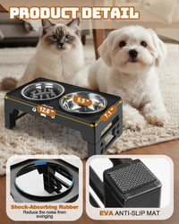 Elevated Dog Bowls for Medium Large Size Dogs - Black / Small / 1 Basic&1Slow Bowl - image 3