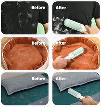 Pet Hair Remover Reusable pet Hair Remover Dog and cat Hair Remover for Sofas, Furniture, Carpets, car Seats with self-Cleaning Base Upgraded Animal Hair Remover Tool (White Green)