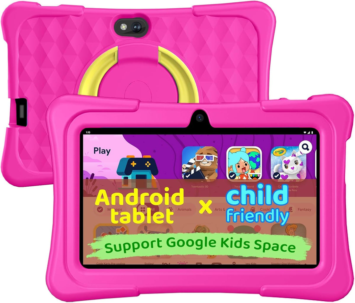 aiprotablet Kids Tablet, 6GB+32GB 1TB Expand - Rose