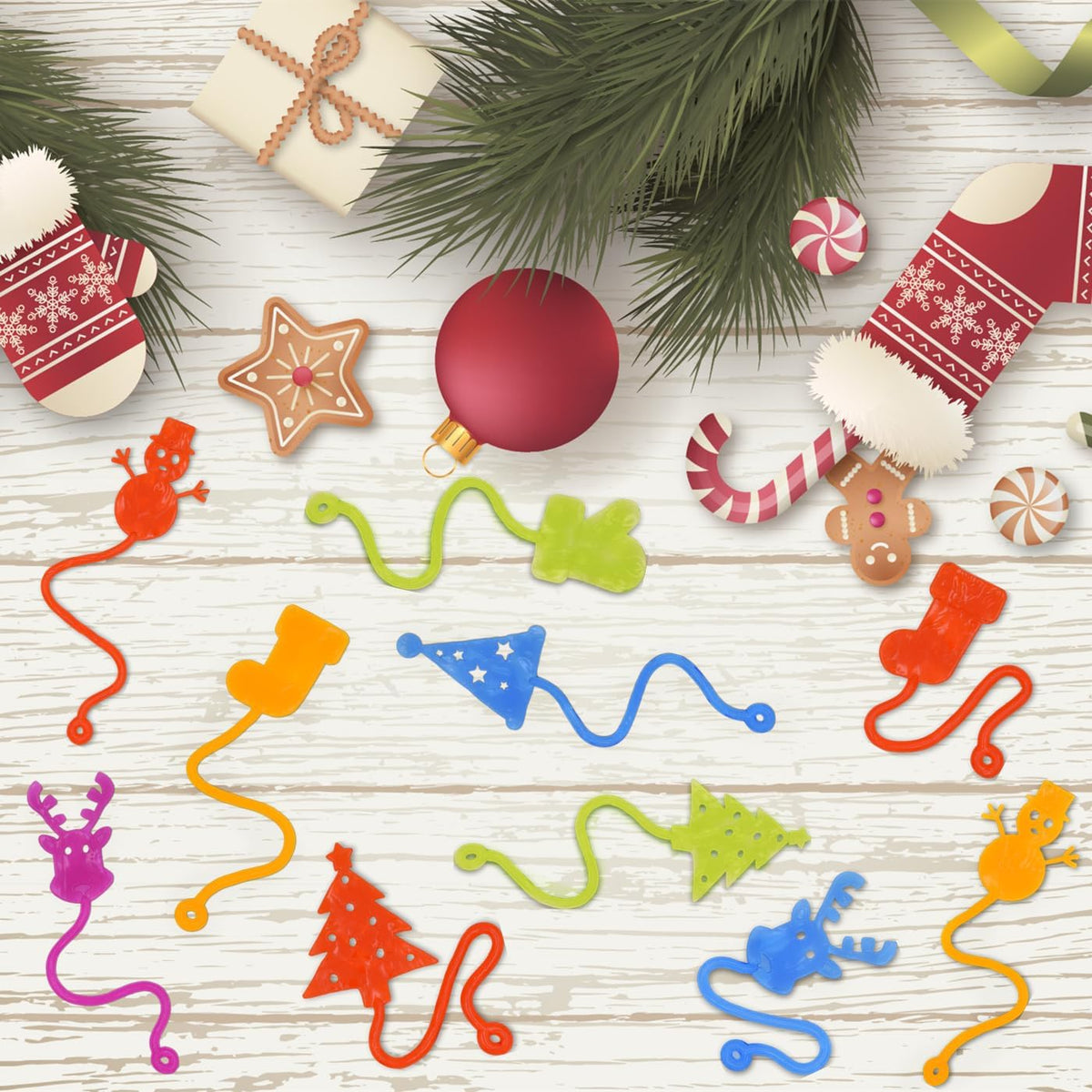 24 Pack Halloween Sticky Hands Toys - Christmas Sticky Hands 24 - image 2