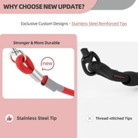 Mile High Life Dog Leash, with Padded Handle - Red / 5 Feet - image 2
