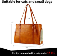 Stylish Dog Purse Carrier - Brown - image 2