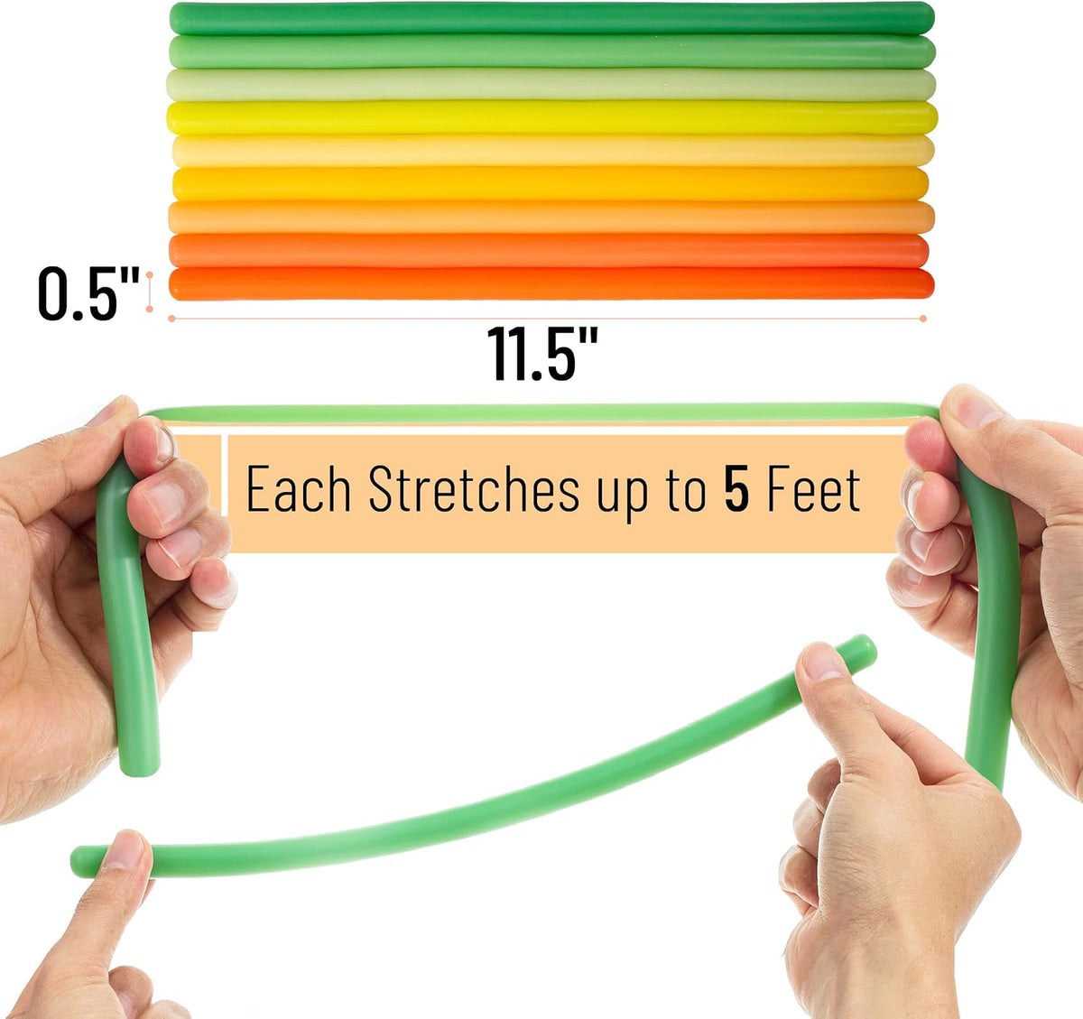 Mr. Pen, Monkey Noodle Fidget Toy, Colorful - Tropical Shades / 9 Pack - image 4