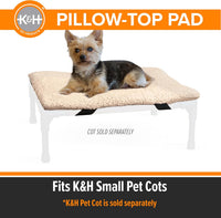 K&H Elevated Dog Bed Pet Cot Pad, X-Large 50x32 Tan – Essentials for Dogs - Small (17 in x 22 in) - image 2