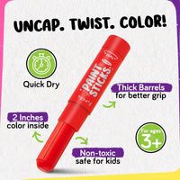 24 Thin Washable Paint Sticks for Kids - 12 Thick - image 2