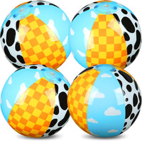 Hollowfly 12 Pack Checkered Flag Beach Balls Kids 7.87" - 11.8" / Cartoon / 2