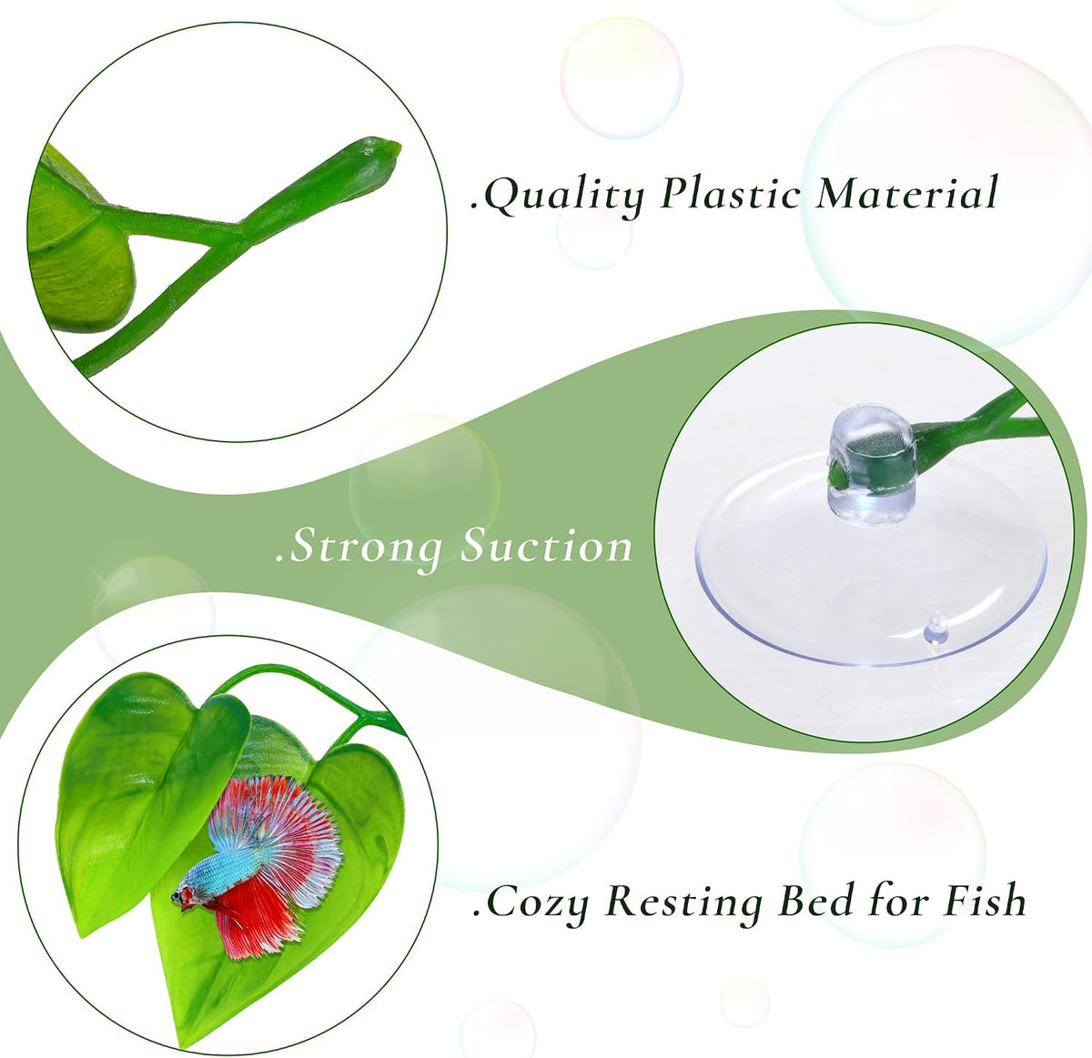 URATOT 4 Pack Betta Fish Leaf Pad Simulating The Natural Habitat - image 4