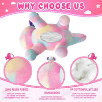 Axolotl Plush Toy, 10.8” Soft Cute Axolotl Stuffed Cotton Plush Pillow Kawaii Salamander Animal - Multicolored - image 4