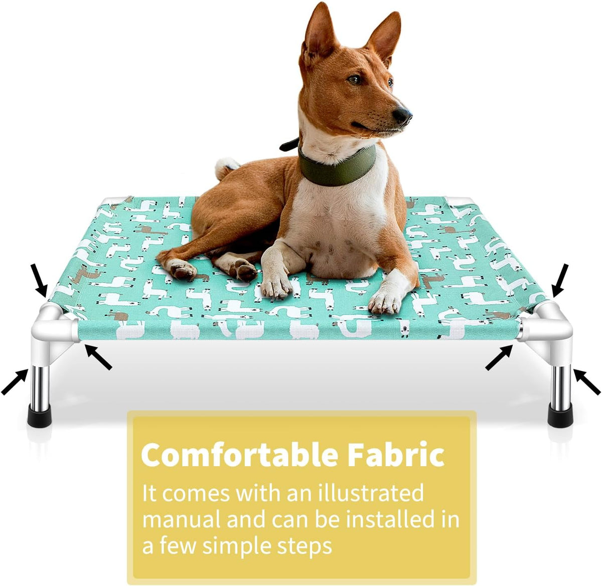 Elevated Dog Bed Pet cot for Small Dogs, Indoor and Outdoor Use – Essentials for Dogs - Medium - image 4