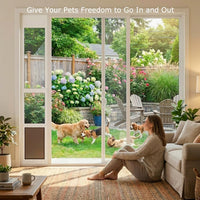 Dog Door for Sliding Glass Door - White / Medium - image 2