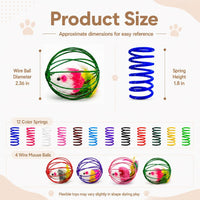 Cat Toys for Indoor Cats, 20 Packs Cat Toys Balls – Essentials for Cats - Mouse Balls 16Pcs - image 3