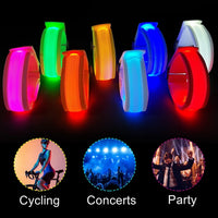 M.best 8pcs LED Light Up Bracelets Glow Flashing Wristbands Glow - 8pcs Multicolor - image 2