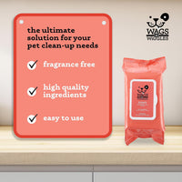 Wags & Wiggles Hypoallergenic Dog Wipes, Fragrance-Free - Zesty Grapefruit - Hypoallergenic / 100 Count (Pack of 12) - image 3