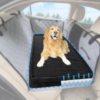 Dog Car Bed, Non-Slip Backseat Extender Pet Mat 50"x24.6"x2" – Essentials for Dogs - XL（56"Lx28.7"M×2"H) / Black