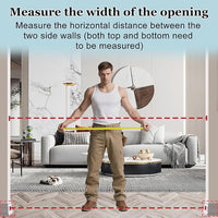 WAOWAO Triple Lock Baby Gate Extra Wide 57.87-62.59" Pressure Mounted Walk Through Swing Auto Close Safety White Metal Dog Pet Puppy Cat for Stairs,Doorways,Kitchen